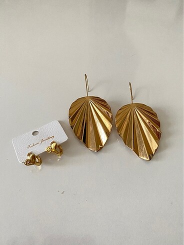 2 adet gold küpe
