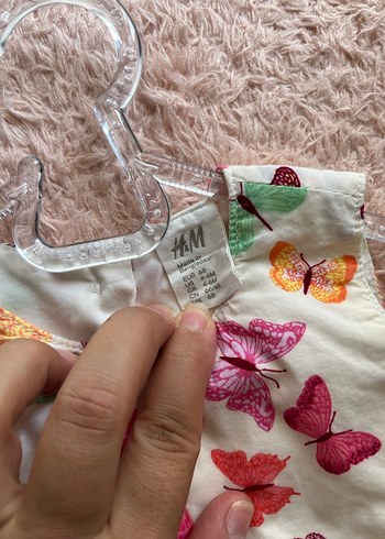 H&M Kelebek Desenli Kız Çocuk Elbise