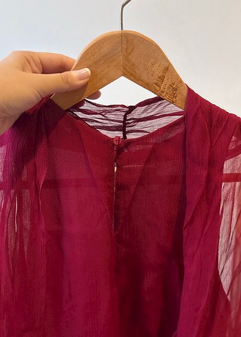 s Beden Bordo Drapeli Halter Yaka Mini Elbise