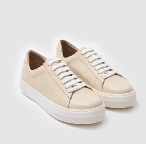 39 Beden Bayan hakiki deri sneaker ayakkabı