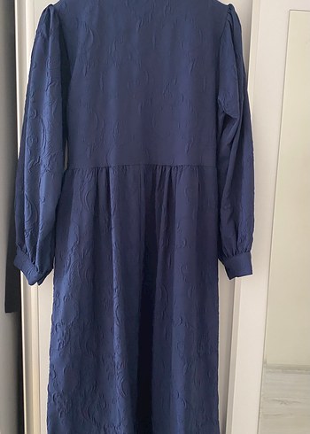 Lacivert Uzun Elbise - Görsel 4