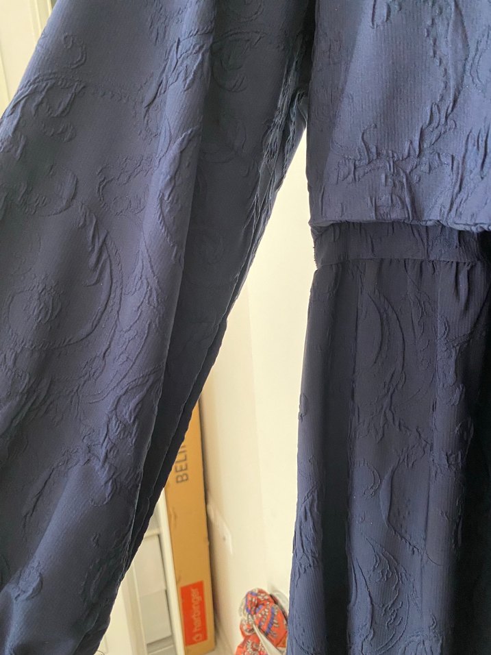 Lacivert Uzun Elbise - Görsel 2