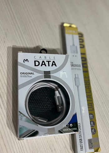 1 adet led ışıklı 1 adet normal micro uçlu şarj kablosu - Görsel 3
