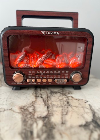 Kahverengi Retro Radyo Müzik Sistemi - Görsel 2