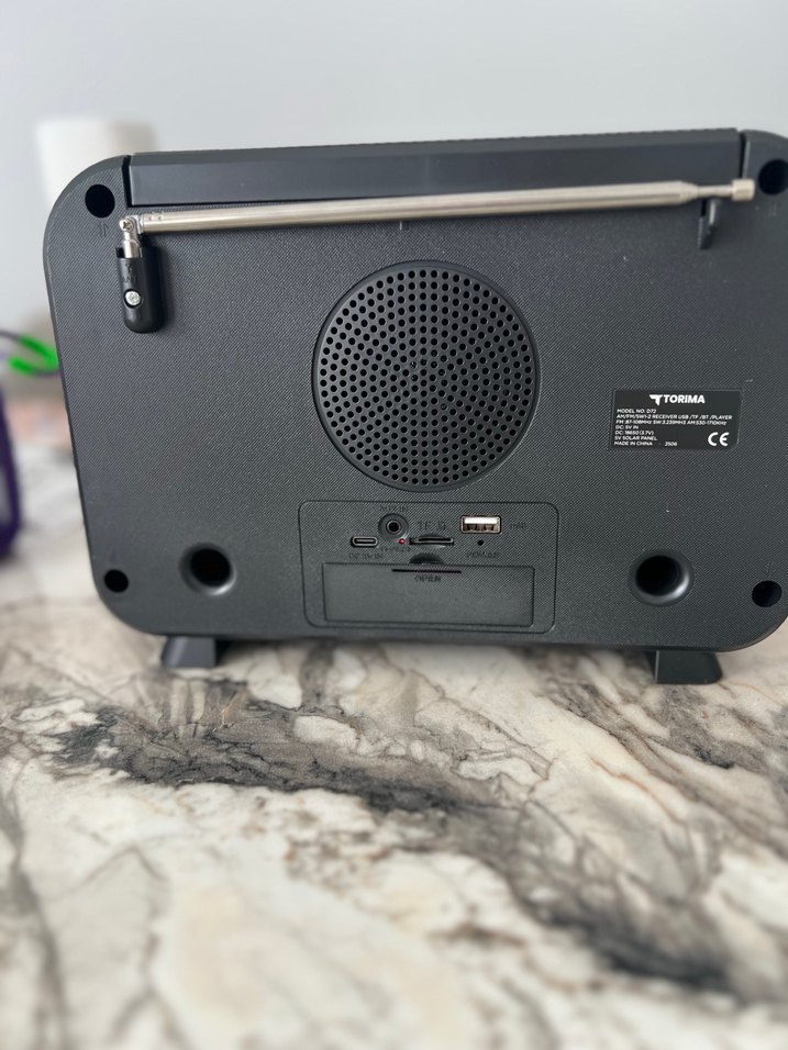 Kahverengi Retro Radyo Müzik Sistemi - Görsel 4