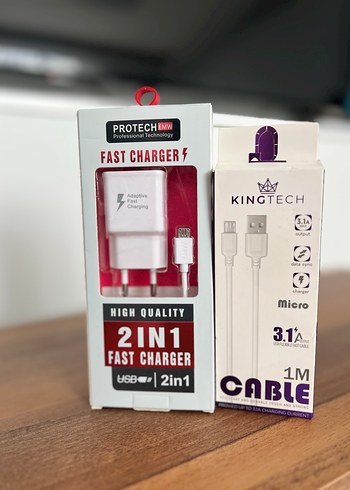 Protech 2'si 1 Arada Şarj Cihazı ve şarj Kablosu - Görsel 3