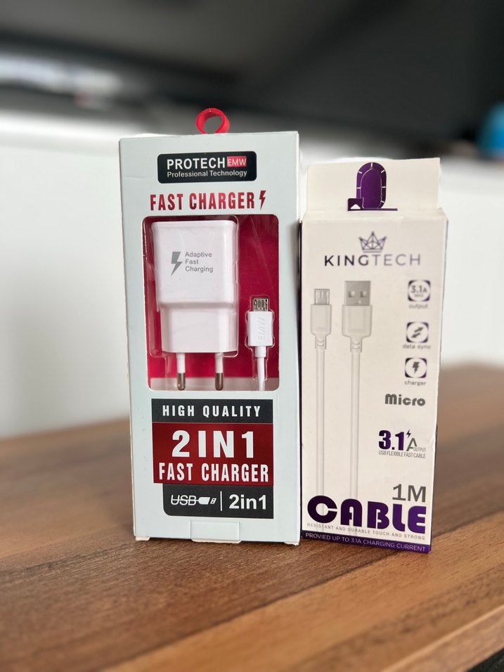 Protech 2'si 1 Arada  Şarj Cihazı ve şarj Kablosu - Görsel 2