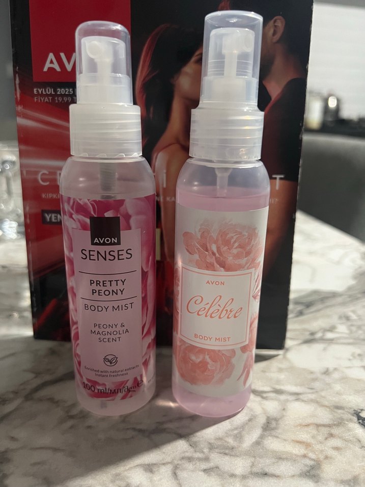 Avon Senses Pretty Peony ve Celebre Body Mist Seti - Görsel 2