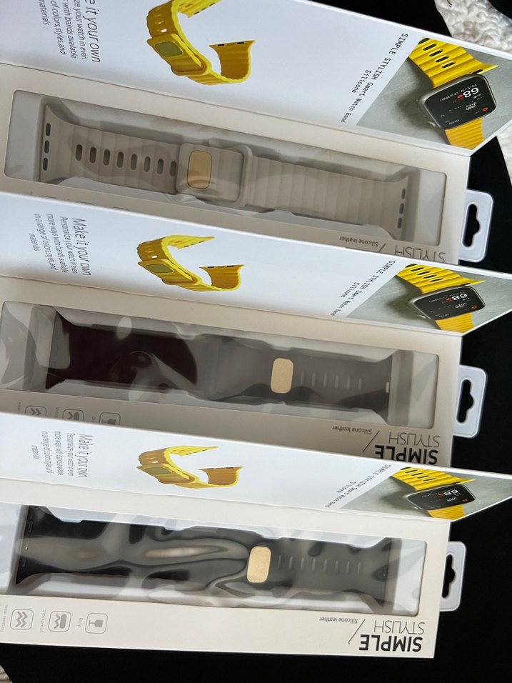 Kutulu Silikon Akıllı Saat Kordonu 44/45mm - Görsel 2