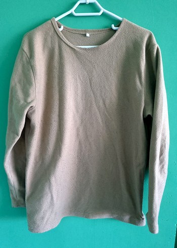 Diğer Haki Uzun Kollu Erkek Polar Sweatshirt