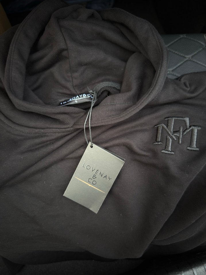 Siyah Kadın Kapüşonlu Oversize Sweatshirt Hoodie Lovenay.co - Görsel 5