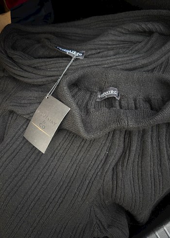 Kadın Siyah Triko Takım Lovenay.co L Beden - Görsel 6