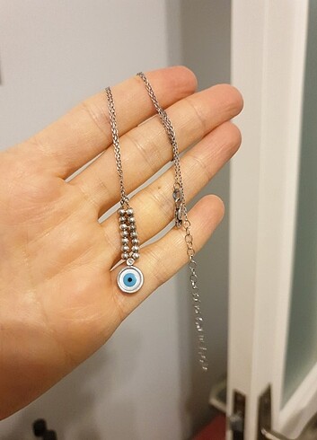 Beden mavi Renk Zen diamond gümüş pırlantalı kolye