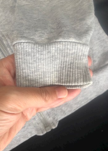 Erkek Çocuk Gri Kapüşonlu Fermuarlı Sweatshirt - Görsel 4