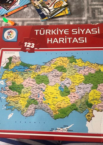 Türkiye Siyasi Haritası Çocuk Puzzle 32x64 cm - Görsel 2