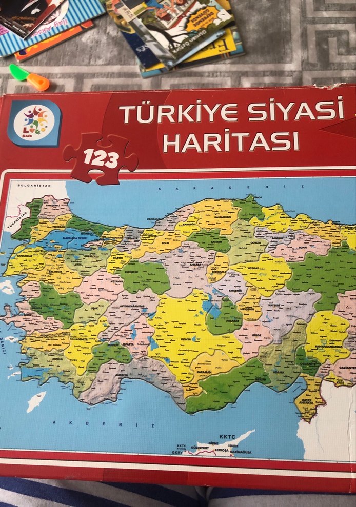 Türkiye Siyasi Haritası Çocuk Puzzle 32x64 cm - Görsel 2