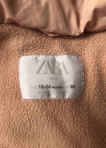 Kız Çocuk Pembe Kürklü Kapüşonlu Mont - Görsel 2