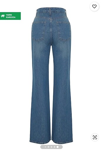 34 Beden mavi Renk Mavi yüksek bel wide leg jeans