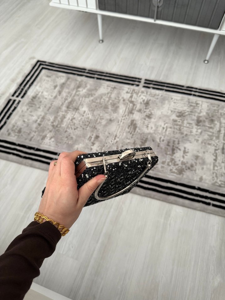 Siyah abiye çanta - Görsel 4