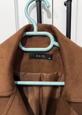 Ekol Kahverengi Süet Kadın Deri Ceket - Görsel 5