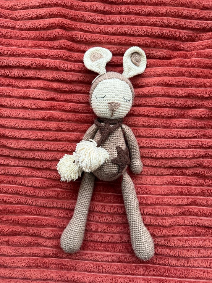 El Örgüsü Kahverengi Peluş Oyuncak - Görsel 2