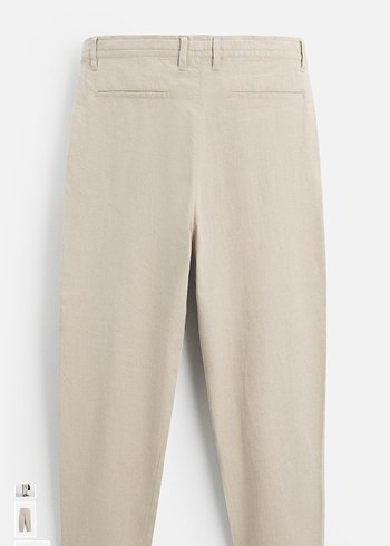 Zara pamuk Keten Erkek Pantolon - Görsel 2