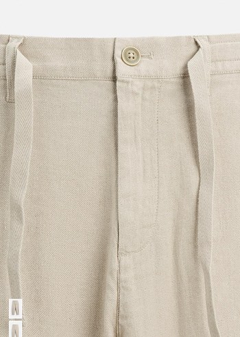 Zara pamuk Keten Erkek Pantolon - Görsel 3