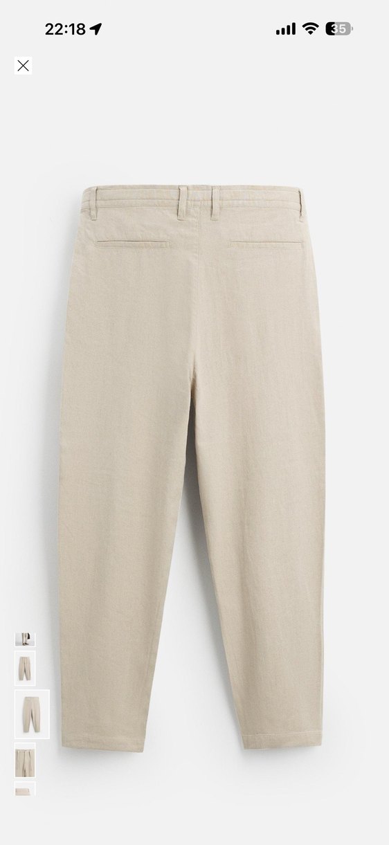 Zara pamuk Keten Erkek Pantolon - Görsel 2