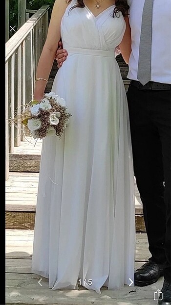 Beyaz nikah elbisesi tüllü simli