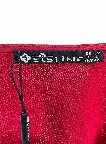 40 Beden kırmızı Renk Sisline kırmızı elbise