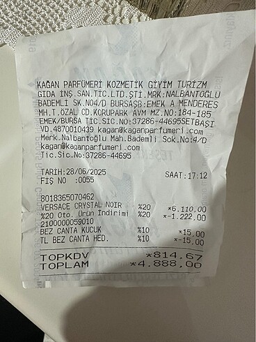 Beden Versace orijinal parfüm edp