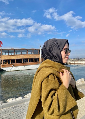 Diğer Koyu Camel Renkli Yün Kadın Şal