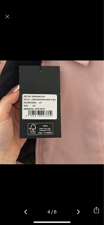xs Beden pembe Renk Dickies Etiketli Crop Ceket