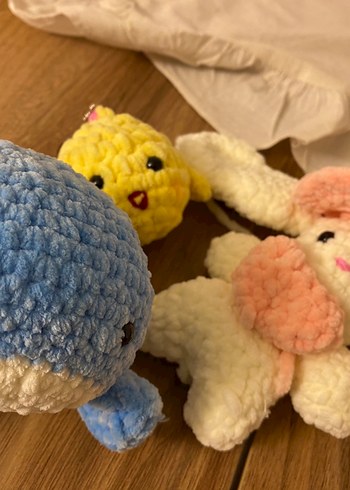 Beden Renk Pastel Renkli Yumuşak Peluş Oyuncak Seti amigurumi
