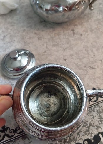  Beden Diger Parlak Beyaz Çaydanlık Seti