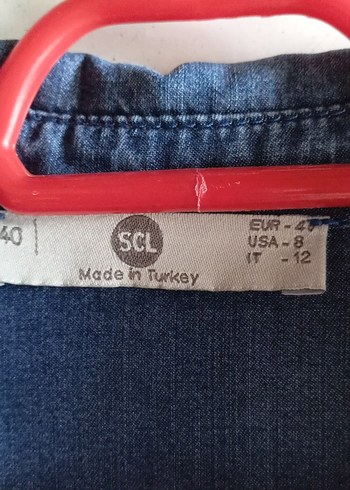 Uzun Kesim Düğmeli Kadın Kot Ceket - Görsel 4