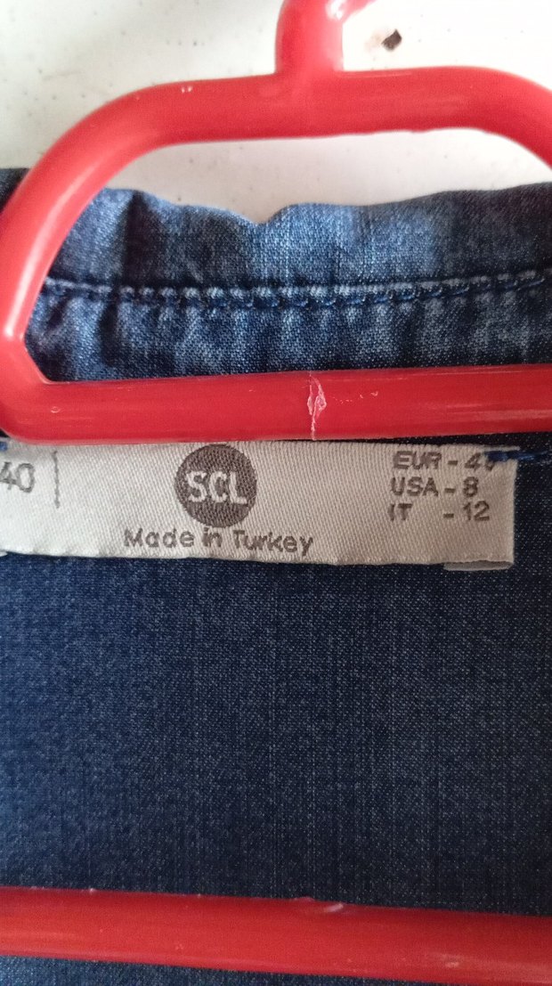 Uzun Kesim Düğmeli Kadın Kot Ceket - Görsel 4