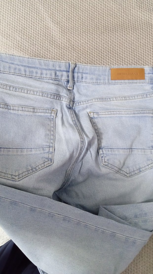 Mavi Loose Fit Düğmeli Erkek  Kot Pantolon - Görsel 2