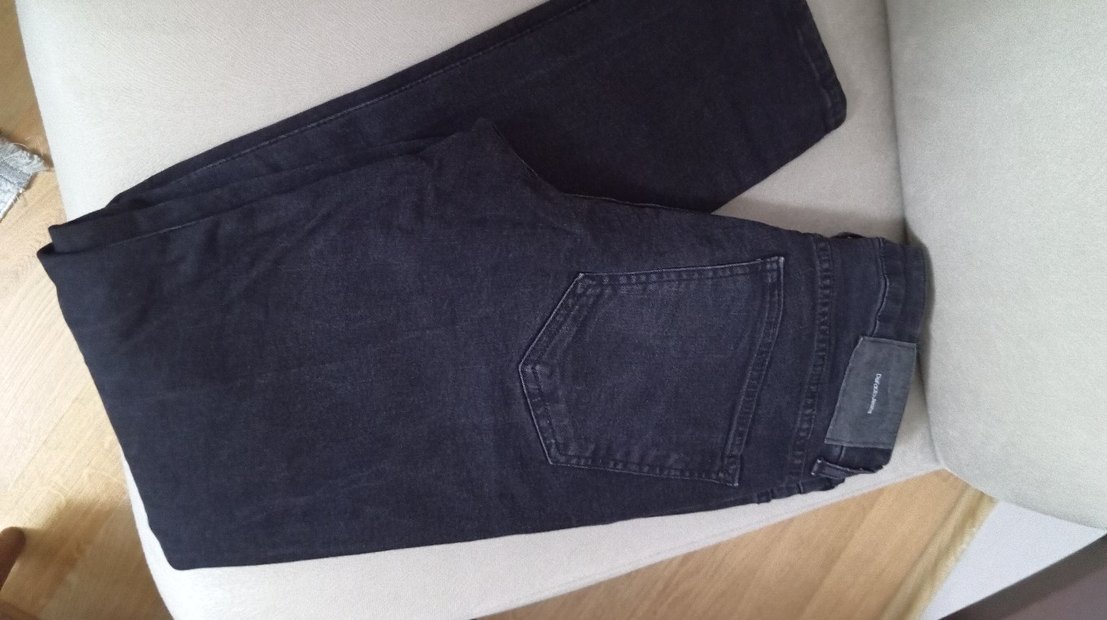 Gri erkek Kot Pantolon, Regular Fit, Tokalı - Görsel 2