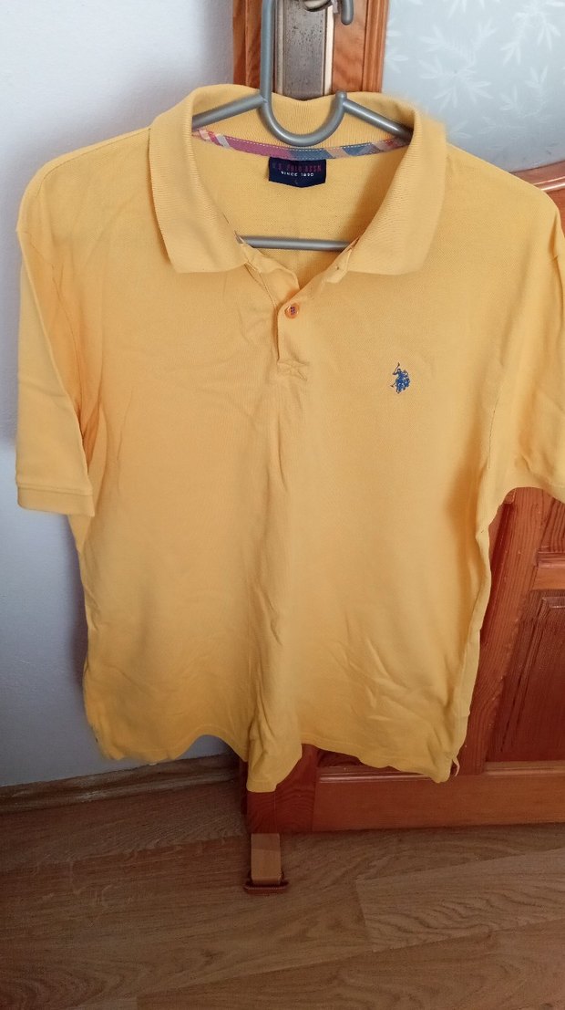 Erkek Sarı Kısa Kollu Polo Tişört - Görsel 2