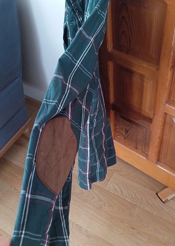 Yeşil Ekoseli Düğmeli Erkek Gömlek - Görsel 3