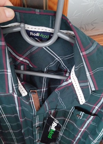 Yeşil Ekoseli Düğmeli Erkek Gömlek - Görsel 4