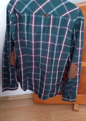 Yeşil Ekoseli Düğmeli Erkek Gömlek - Görsel 2