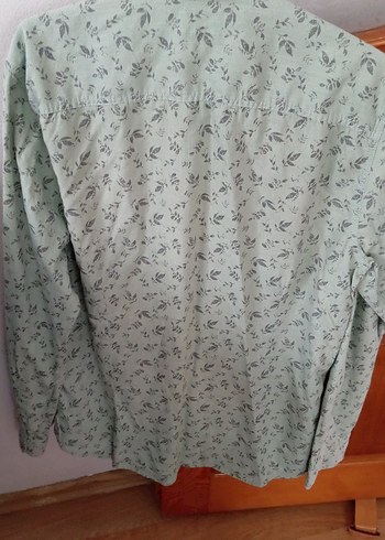 Yeşil Baskılı Pamuklu Uzun Kollu Erkek Gömlek - Görsel 4