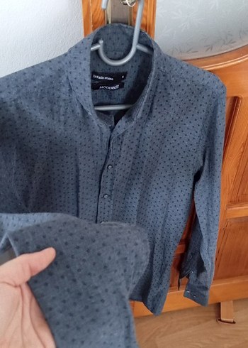 Gri Erkek Keten Uzun Kollu Gömlek - Görsel 3