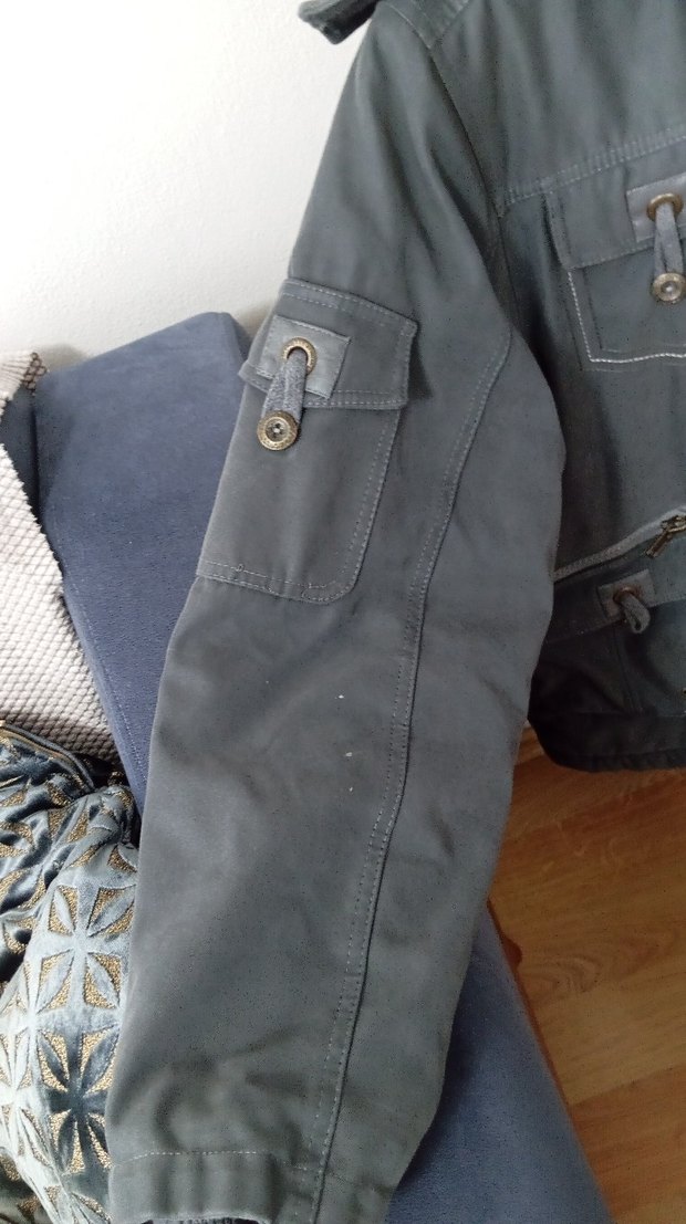 Gri Erkek Çocuk Denim Ceket Düğmeli - Görsel 4