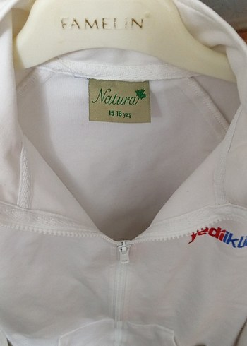 Erkek Beyaz Fermuarlı Spor Ceket - Görsel 4