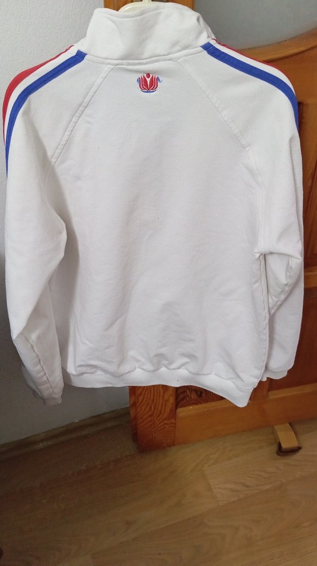 Erkek Beyaz Fermuarlı Spor Ceket - Görsel 5