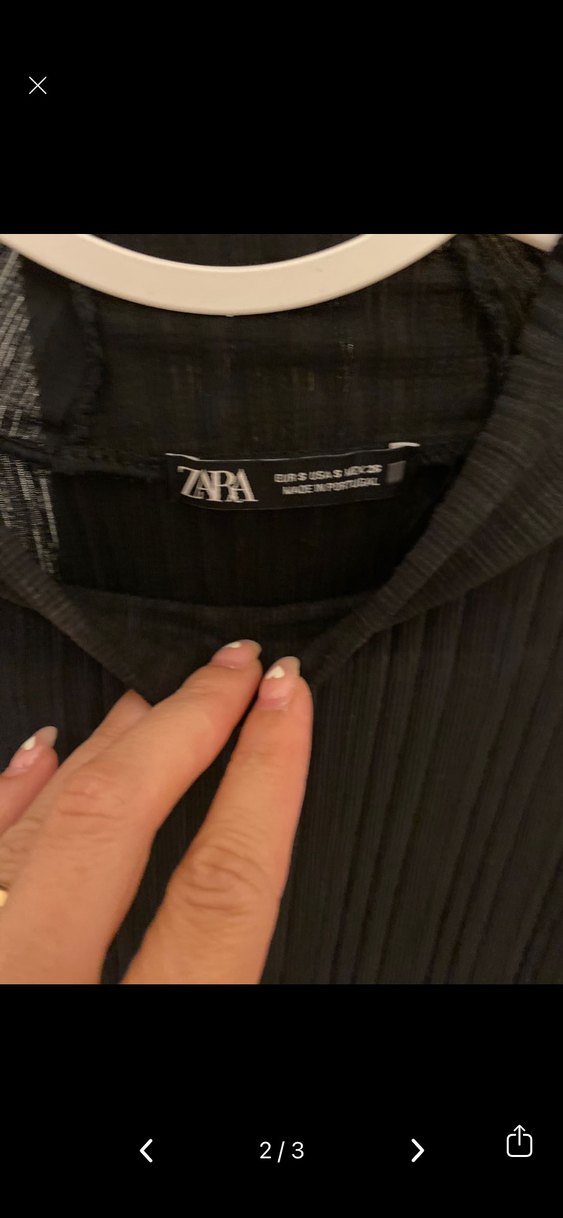 Zara kadın bluz yarım boğazlı piliseli - Görsel 2