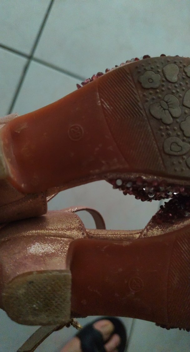 Pembe Simli Kız Çocuk Babet Ayakkabı - Görsel 3